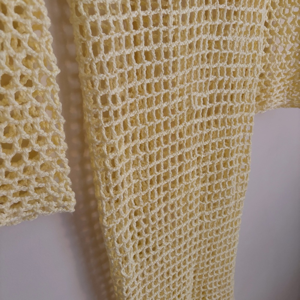 Yellow Crochet Skirt Set in a Women’s XS
